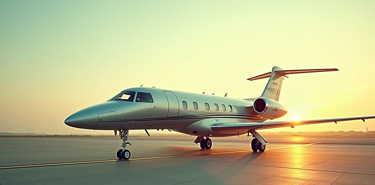 SKYLUX private jet interior with luxury seating